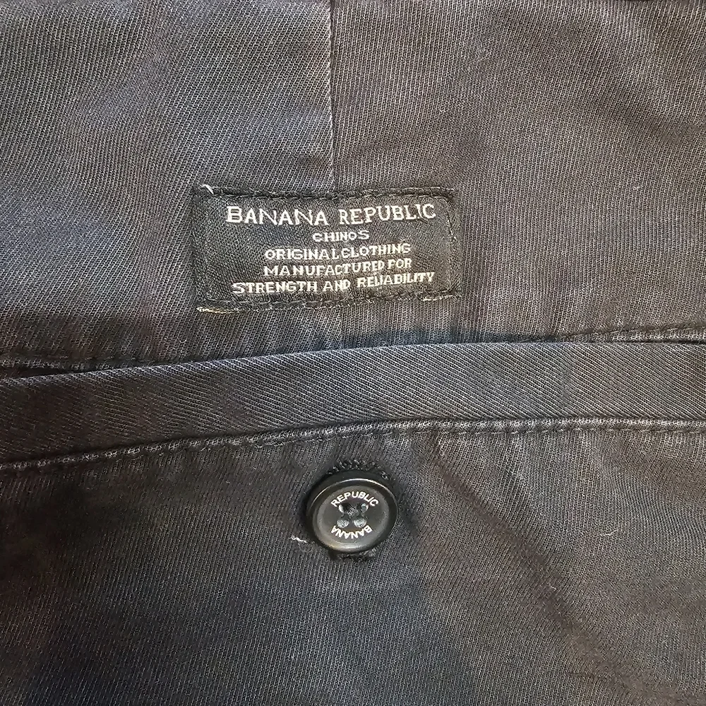 Banana Republic Aiden Chino Pants Men’s 33x32 Black Stretch Cotton